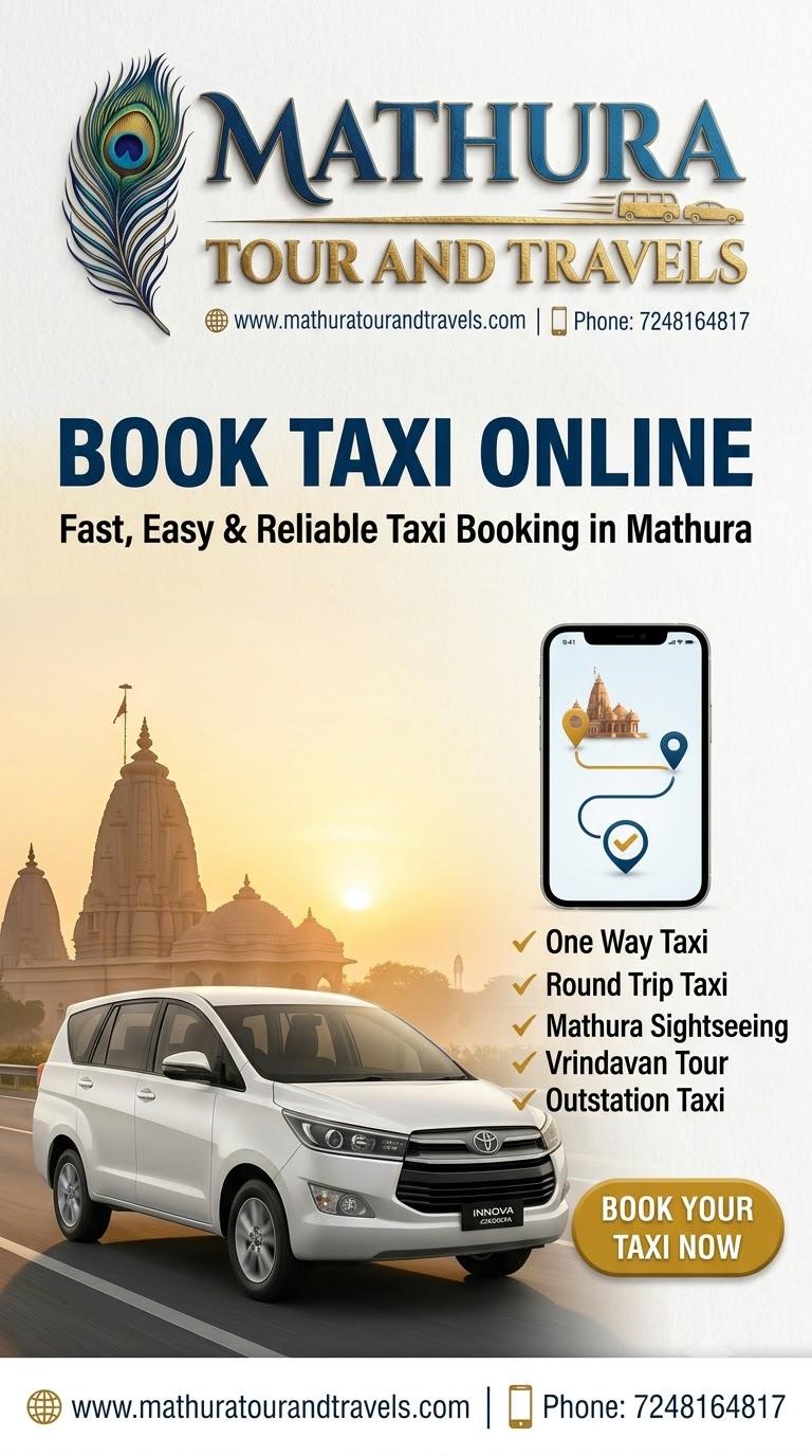 Book Taxi Online in Mathura